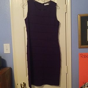 Calvin Klein purple bandage mini dress
